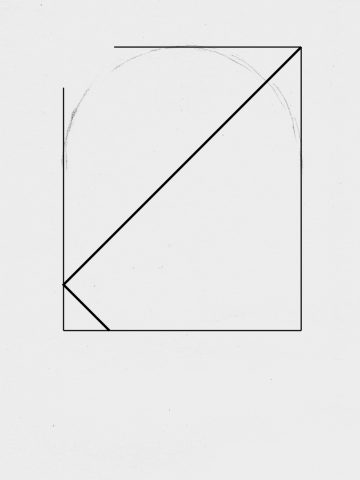 半円上の「く」