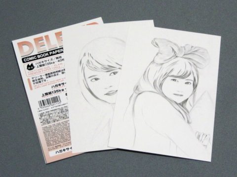 DELETER漫画原稿用紙 ハガキサイズ A6判無地135kg