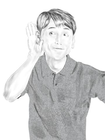 「回答を待つ質問者の写真素材」より[モデル 大川竜弥さん]