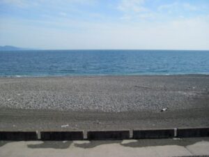 田子の浦における海側の眺め