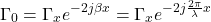 $$\Gamma_0=\Gamma_xe^{-2j\beta x}=\Gamma_xe^{-2j\frac{2\pi}{\lambda} x}$$
